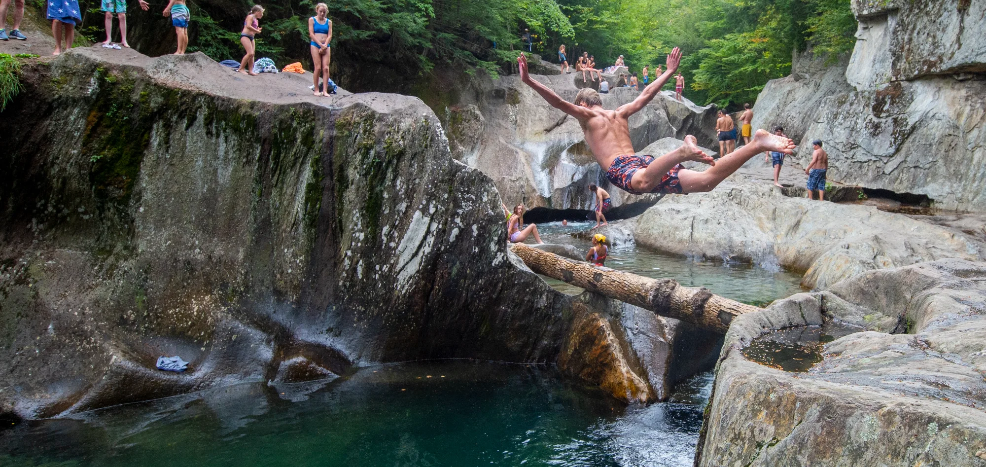 cliff jumping in Vermont